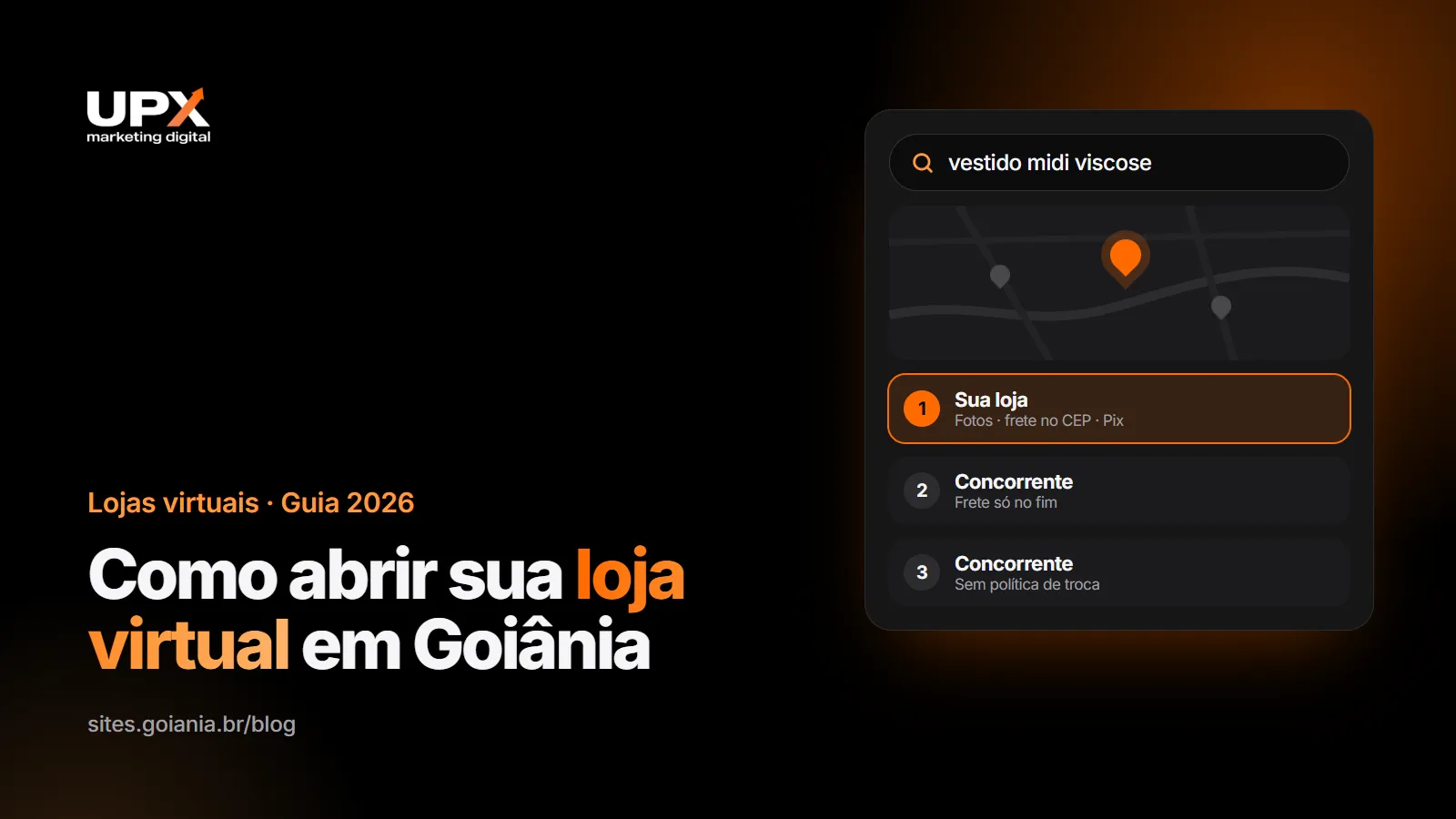 Loja virtual em Goiânia: vitrine online com produtos, carrinho e pagamento