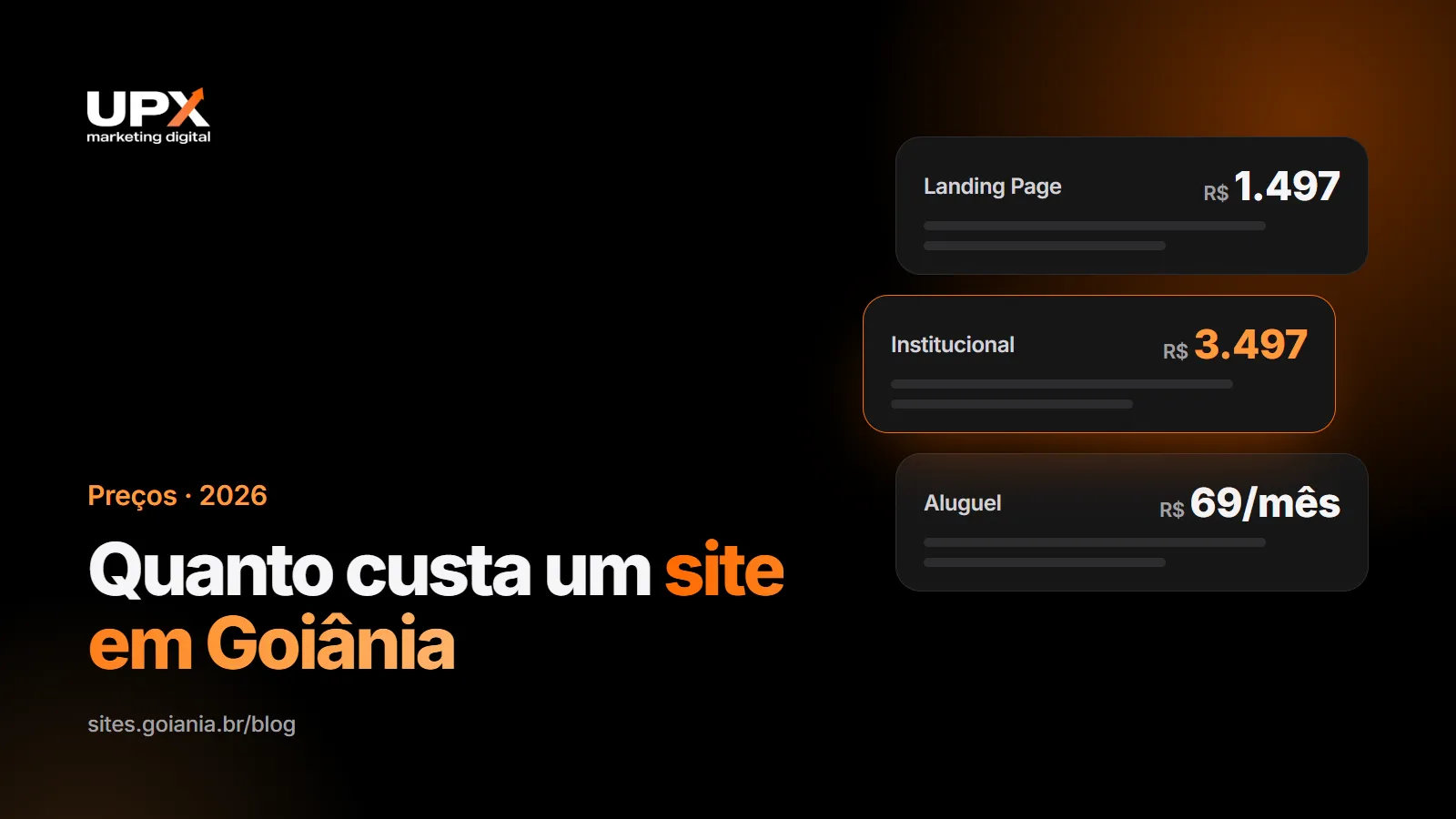 Quanto custa um site em Goiânia: preços de landing page, institucional e loja virtual