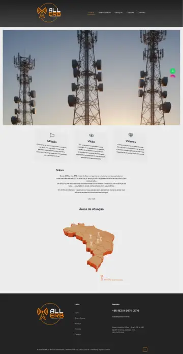 Site All ERB desenvolvido pela Sites Goiânia