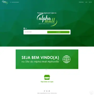Site Alphamall desenvolvido pela Sites Goiânia