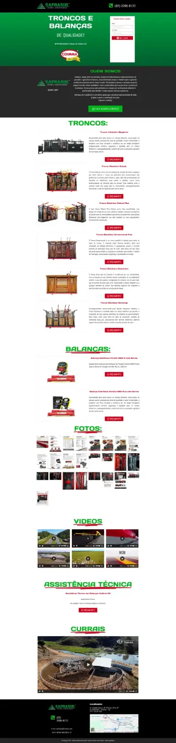 Site Bretes e Balanças desenvolvido pela Sites Goiânia
