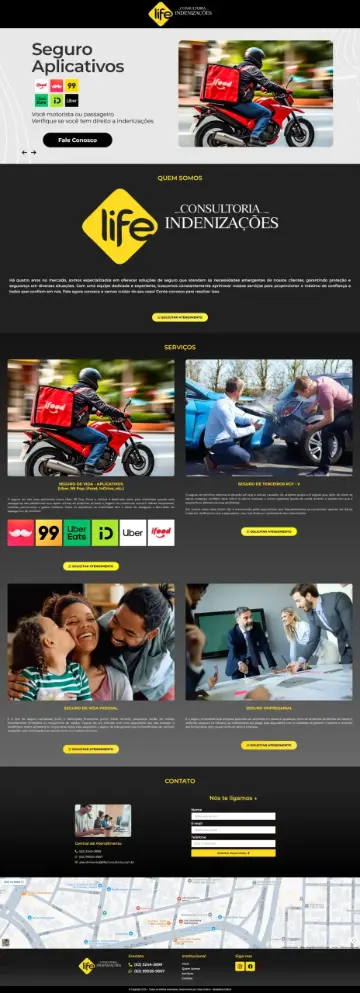 Site Life Consultoria desenvolvido pela Sites Goiânia