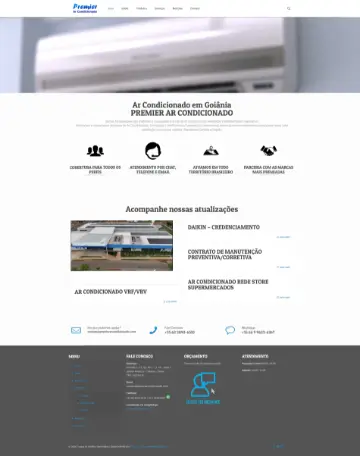 Site Premier Ar Condicionado desenvolvido pela Sites Goiânia