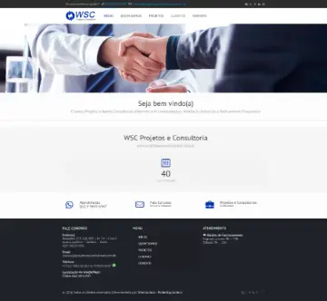 Site WSC Projetos desenvolvido pela Sites Goiânia